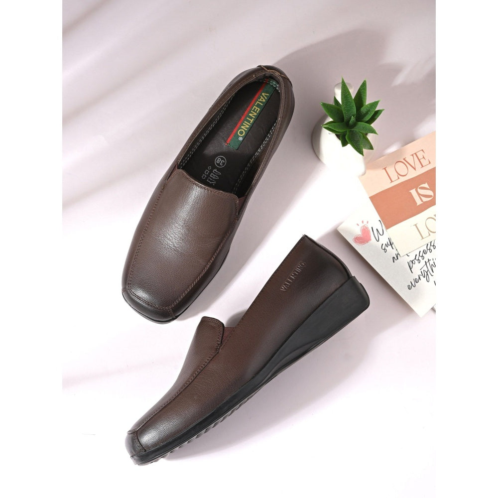 Valentino Women Brown Premium Loafers