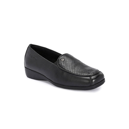 Valentino Women Black Leather Loafers