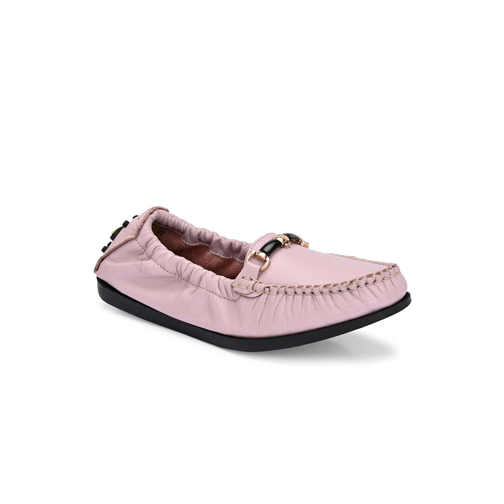 Valentino Women Pink Leather Loafers