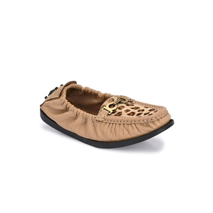Valentino Women Beige Leather Loafers
