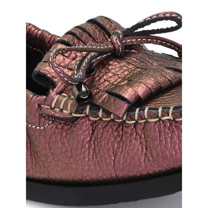 Valentino Women Pink Leather Loafers