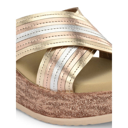 Valentino Women Premium Gold Wedges