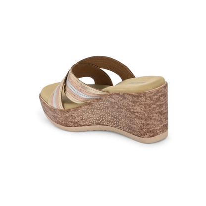Valentino Women Premium Gold Wedges