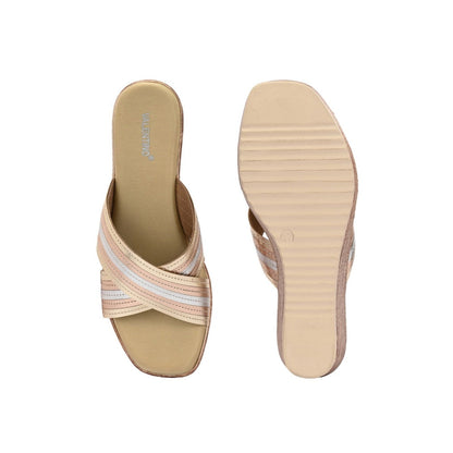 Valentino Women Premium Gold Wedges
