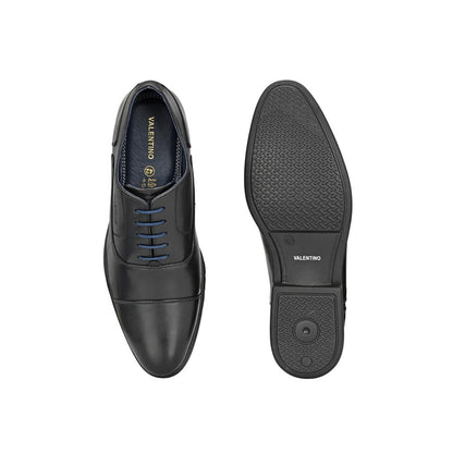 Valentino Mens Leather Formal Oxford Shoes - Black