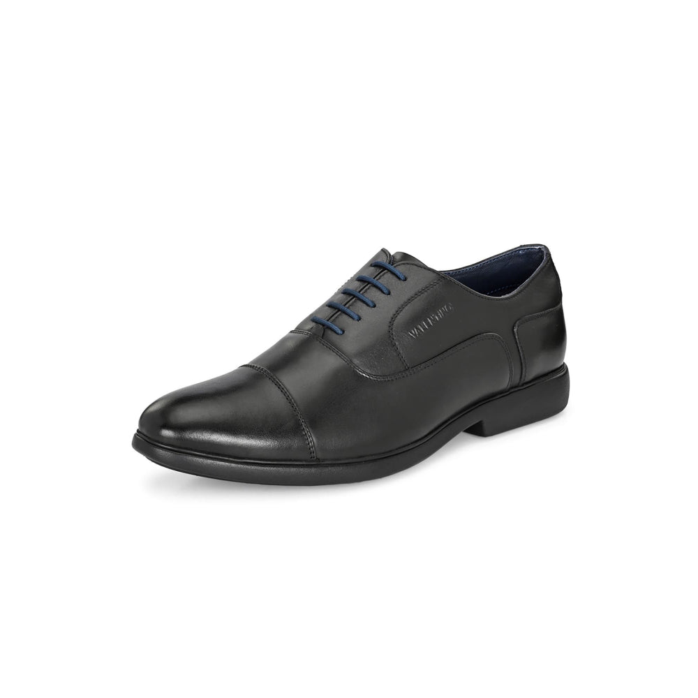 Valentino Mens Leather Formal Oxford Shoes - Black
