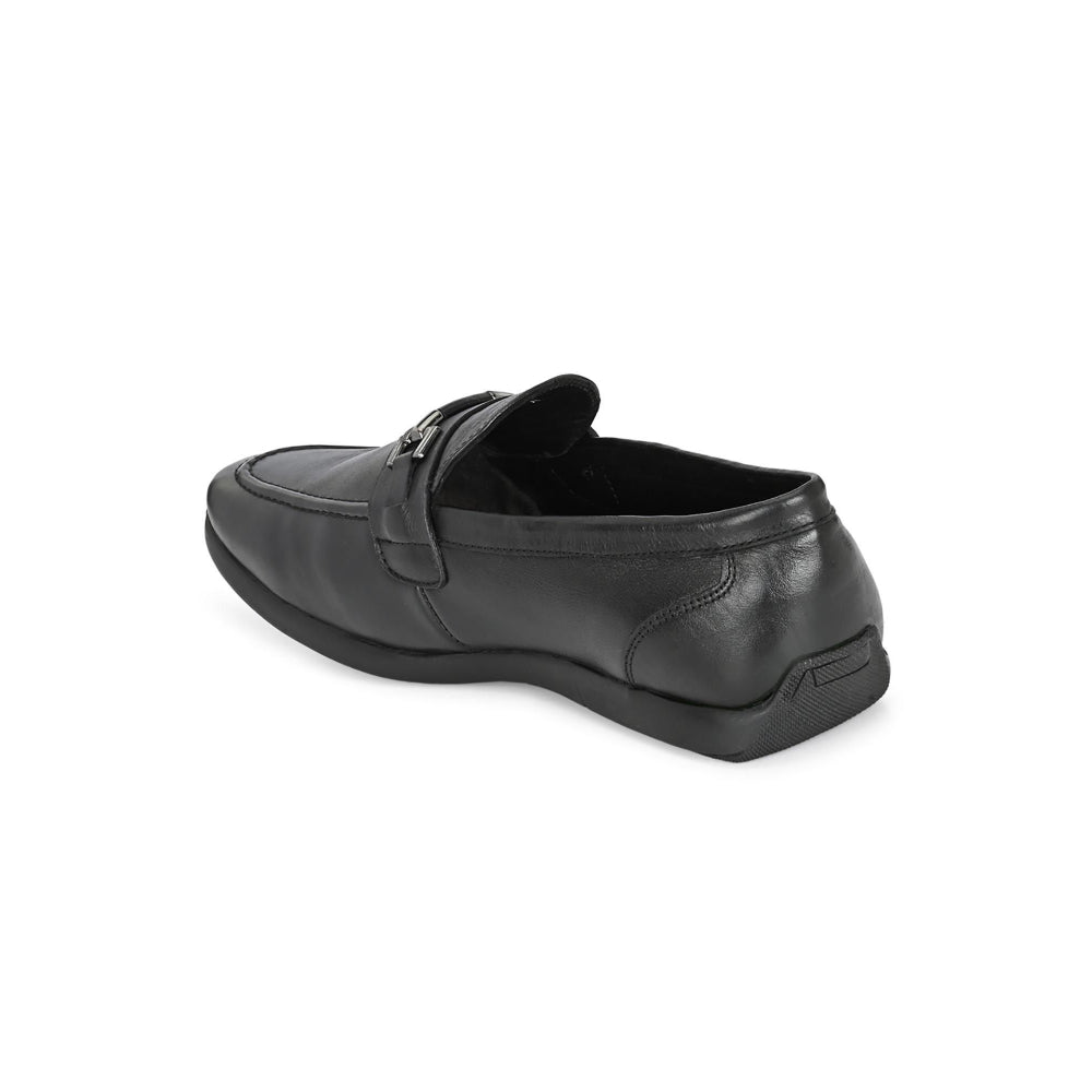 Valentino Mens Leather Casual Loafers - Black