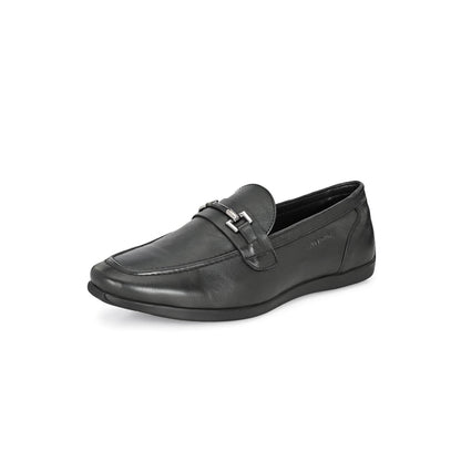 Valentino Mens Leather Casual Loafers - Black