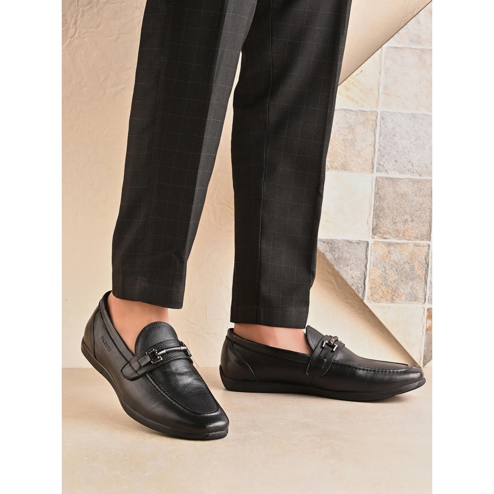 Valentino Mens Leather Casual Loafers - Brown