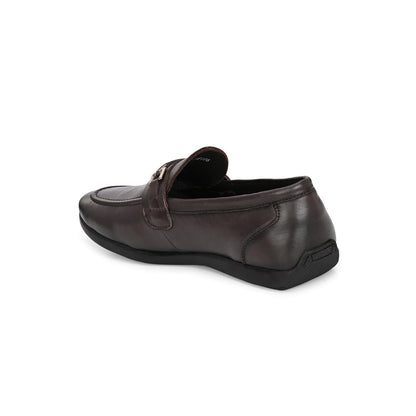 Valentino Mens Leather Casual Loafers - Brown