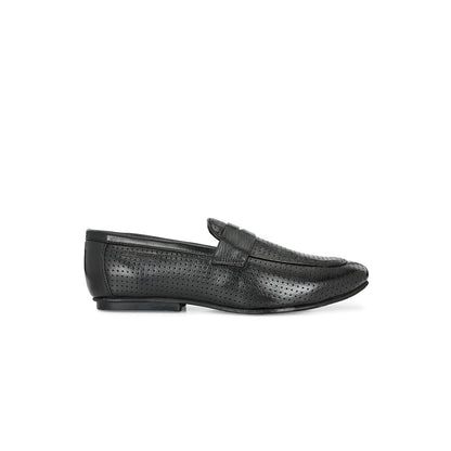 Valentino Mens Leather Casual Loafers - Black