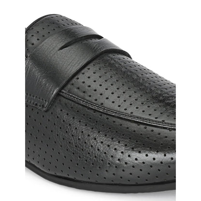 Valentino Mens Leather Casual Loafers - Black