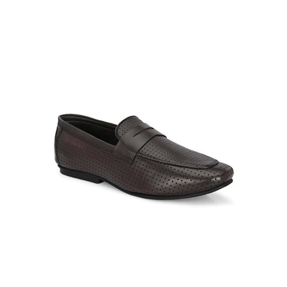 Valentino Mens Leather Casual Loafers - Brown