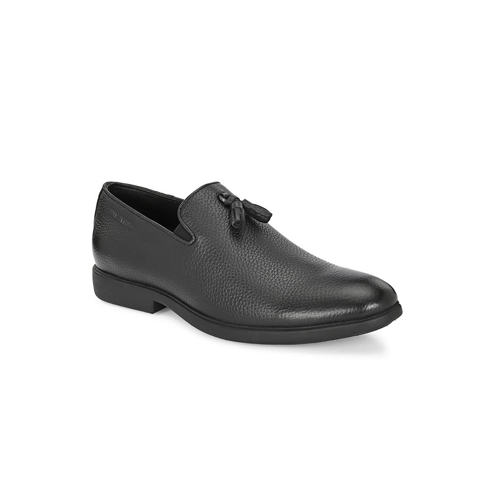 Valentino Mens Leather Formal Loafers - Black