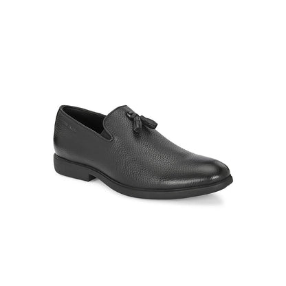 Valentino Mens Leather Formal Loafers - Black