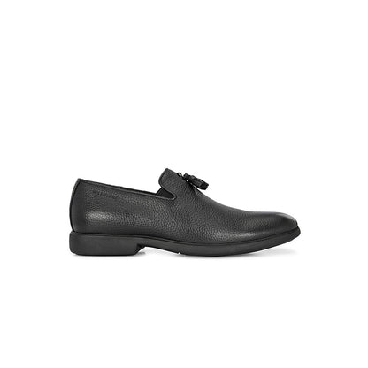 Valentino Mens Leather Formal Loafers - Black