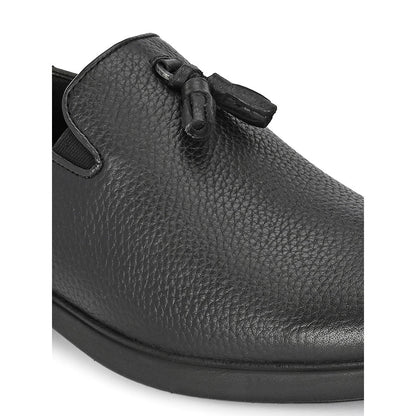 Valentino Mens Leather Formal Loafers - Black