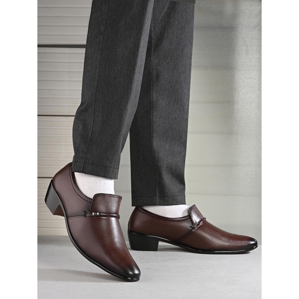 Valentino Mens Leather Formal Oxford Shoes - Brown
