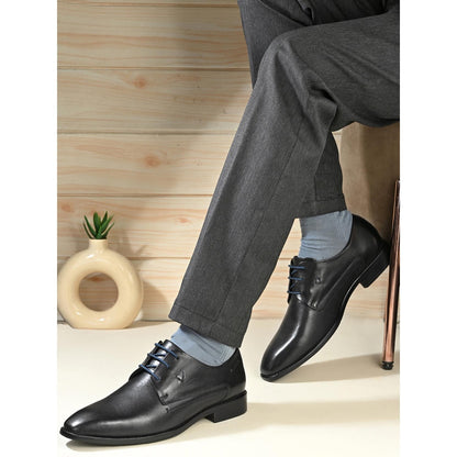 Valentino Mens Leather Formal Derbies - Black
