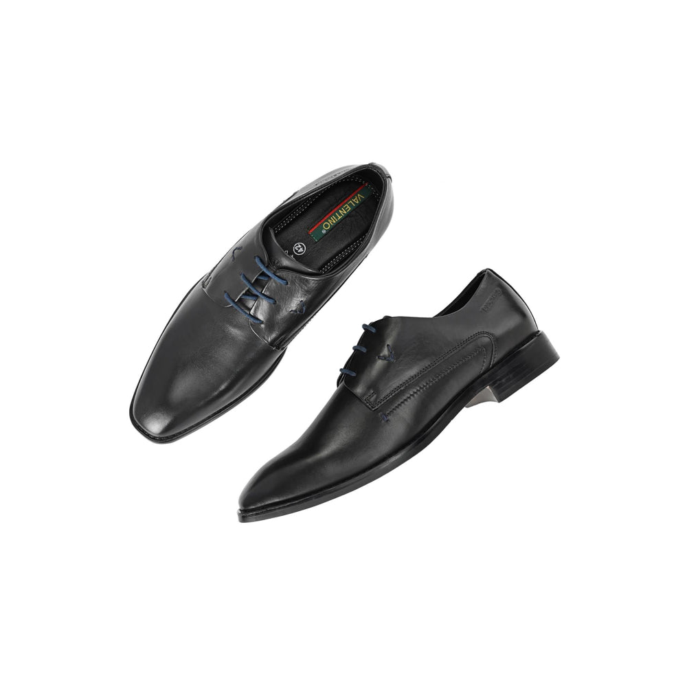 Valentino Mens Leather Formal Derbies - Black