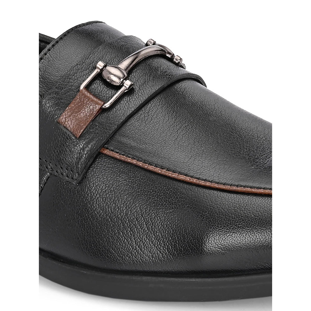 Valentino Mens Leather Casual Loafers - Black