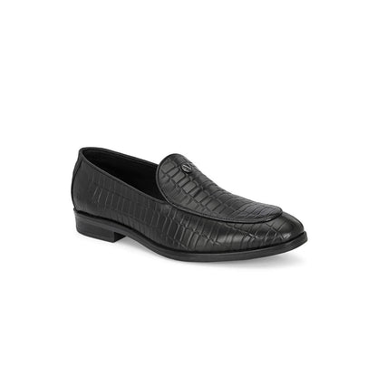 Valentino Mens Leather Casual Loafers - Black