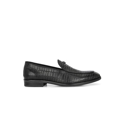 Valentino Mens Leather Casual Loafers - Black