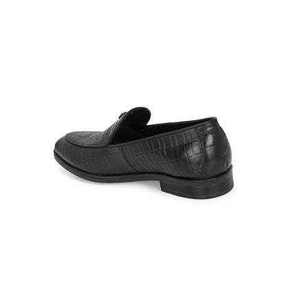 Valentino Mens Leather Casual Loafers - Black