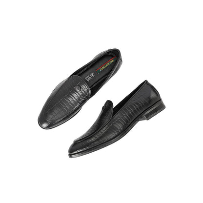 Valentino Mens Leather Casual Loafers - Black