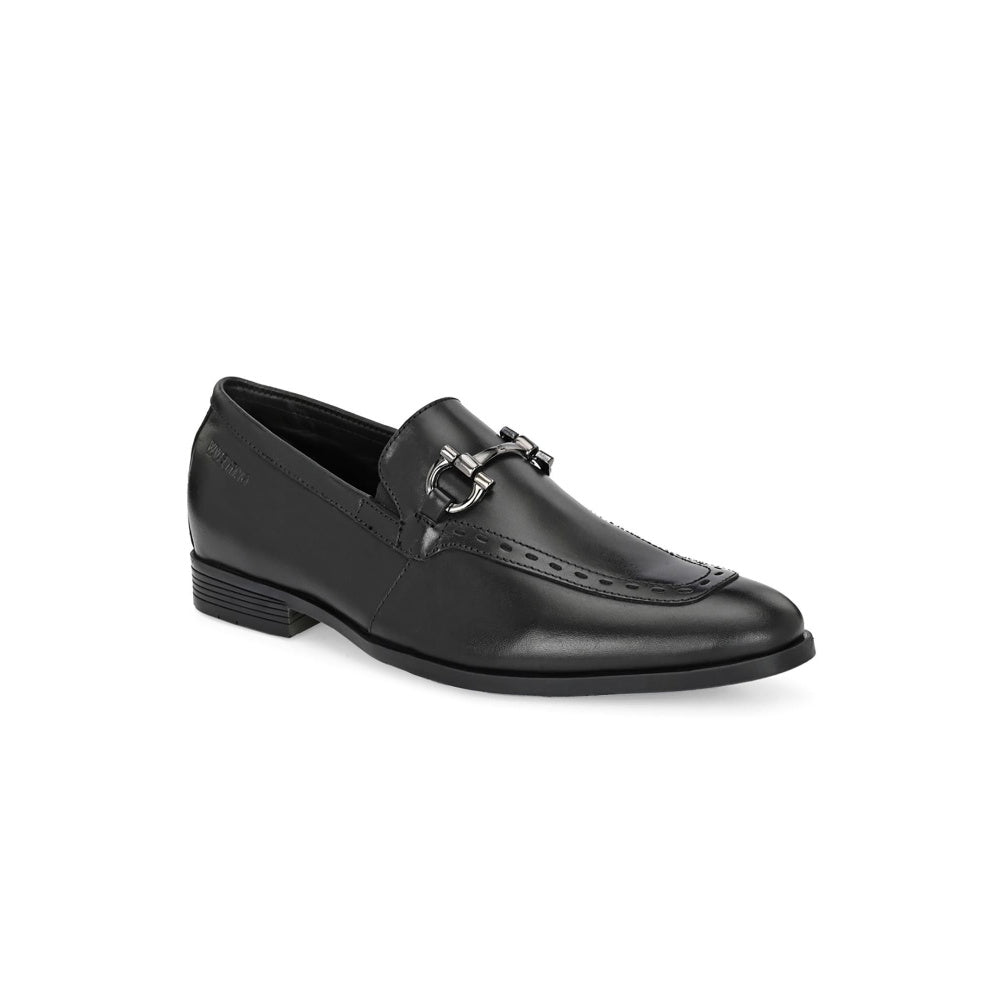 Valentino Mens Leather Casual Loafers - Black