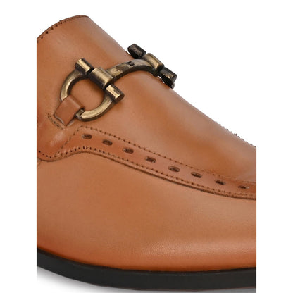 Valentino Mens Leather Casual Loafers - Tan