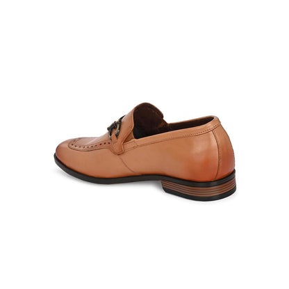 Valentino Mens Leather Casual Loafers - Tan