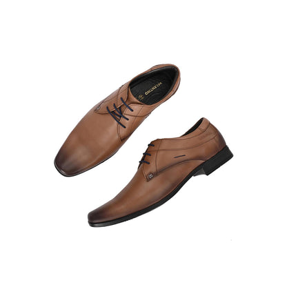 Valentino Mens Leather Formal Derbies - Brown