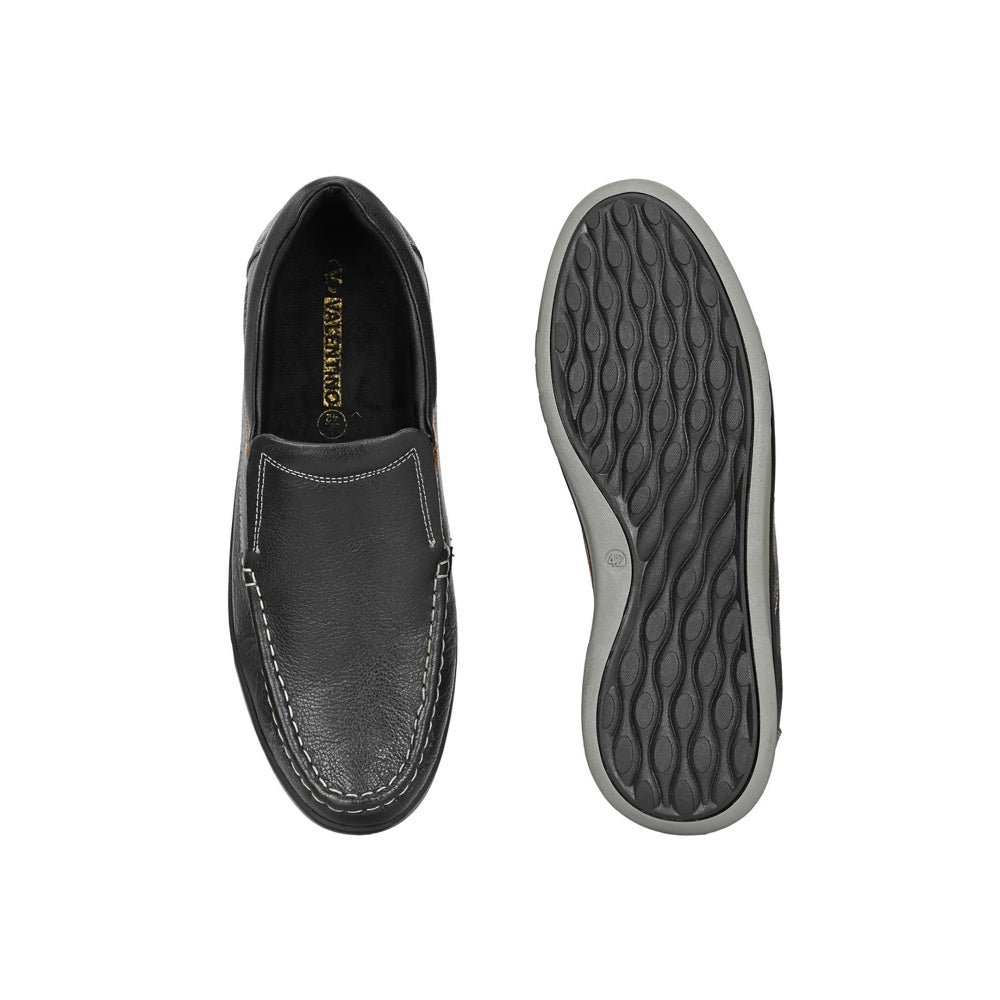 Valentino Men Black Casual Loafers