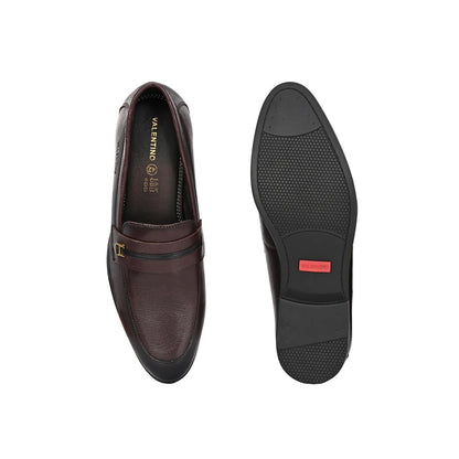 Valentino Men Maroon Casual Loafers