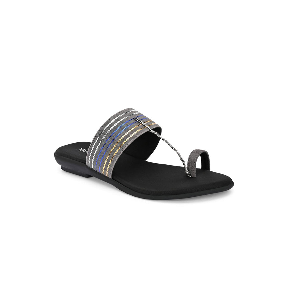 Valentino Women Grey Kolhapuris