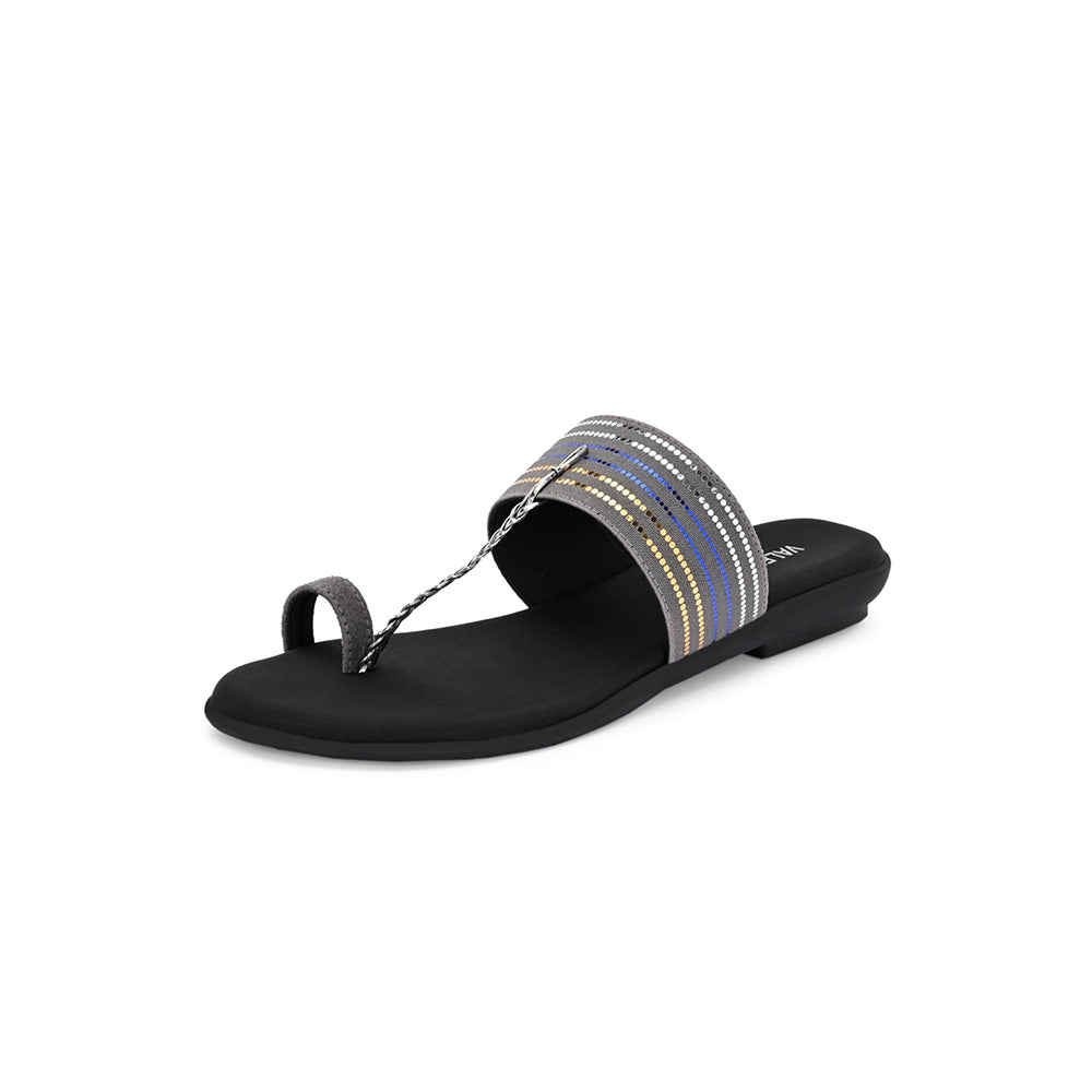 Valentino Women Grey Kolhapuris