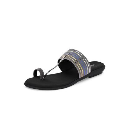 Valentino Women Grey Kolhapuris