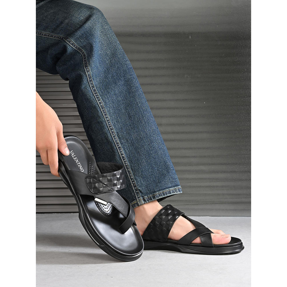 Valentino Men Black Sandals