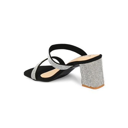 Valentino Women Premium Black Sandal Heels