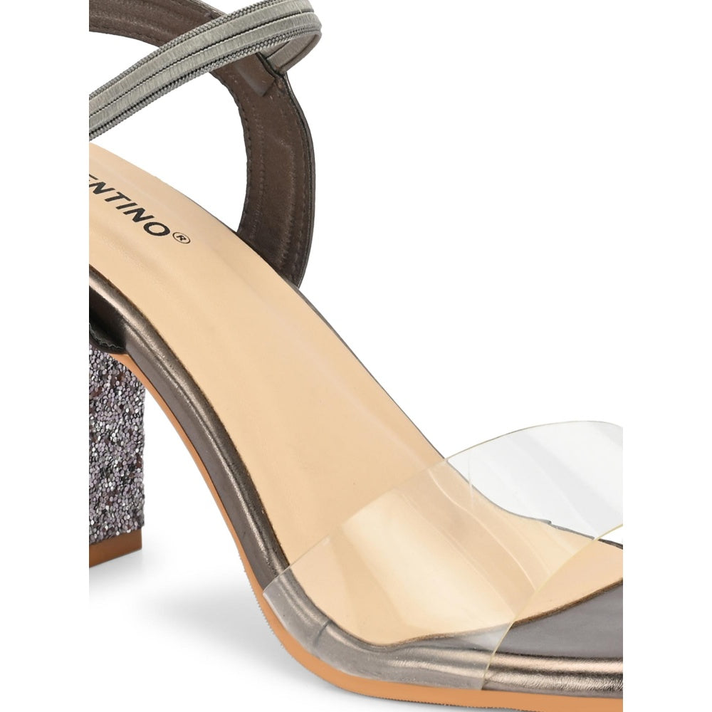 Valentino Women Premium Silver Sandal Heels