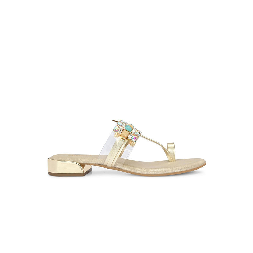 Valentino Women Premium Gold Sandal Heels