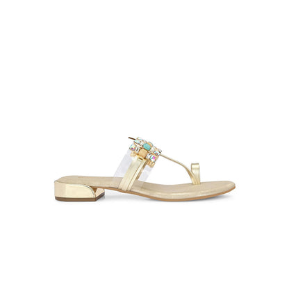 Valentino Women Premium Gold Sandal Heels