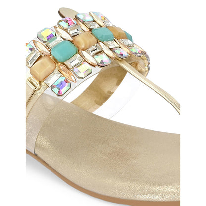 Valentino Women Premium Gold Sandal Heels