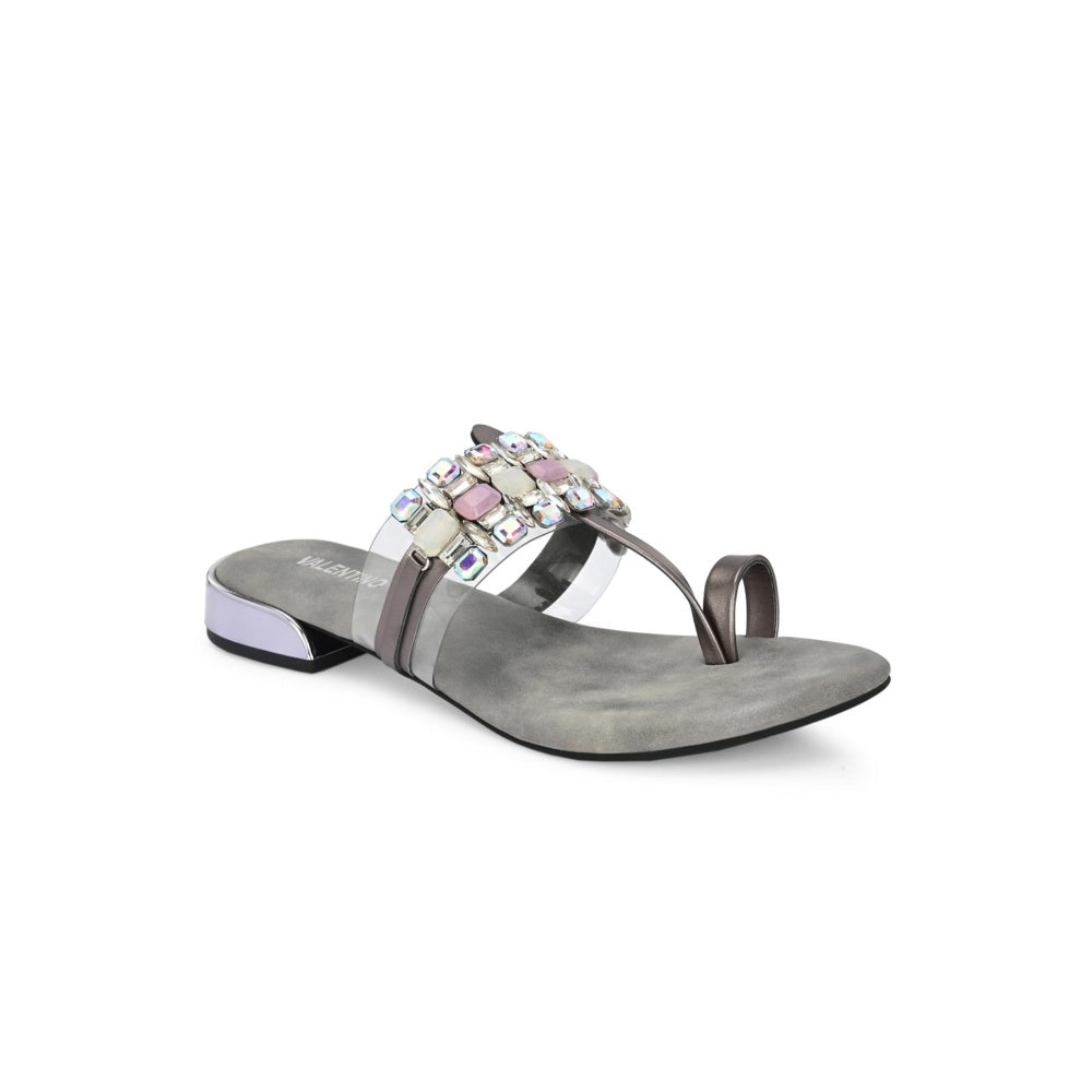 Valentino Women Premium Grey Sandal Heels