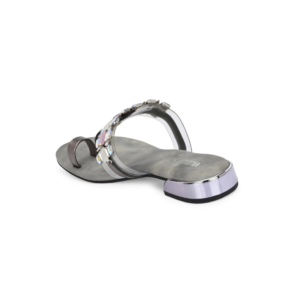 Valentino Women Premium Grey Sandal Heels