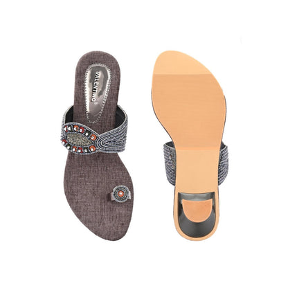 Valentino Women Grey Sandal Heels