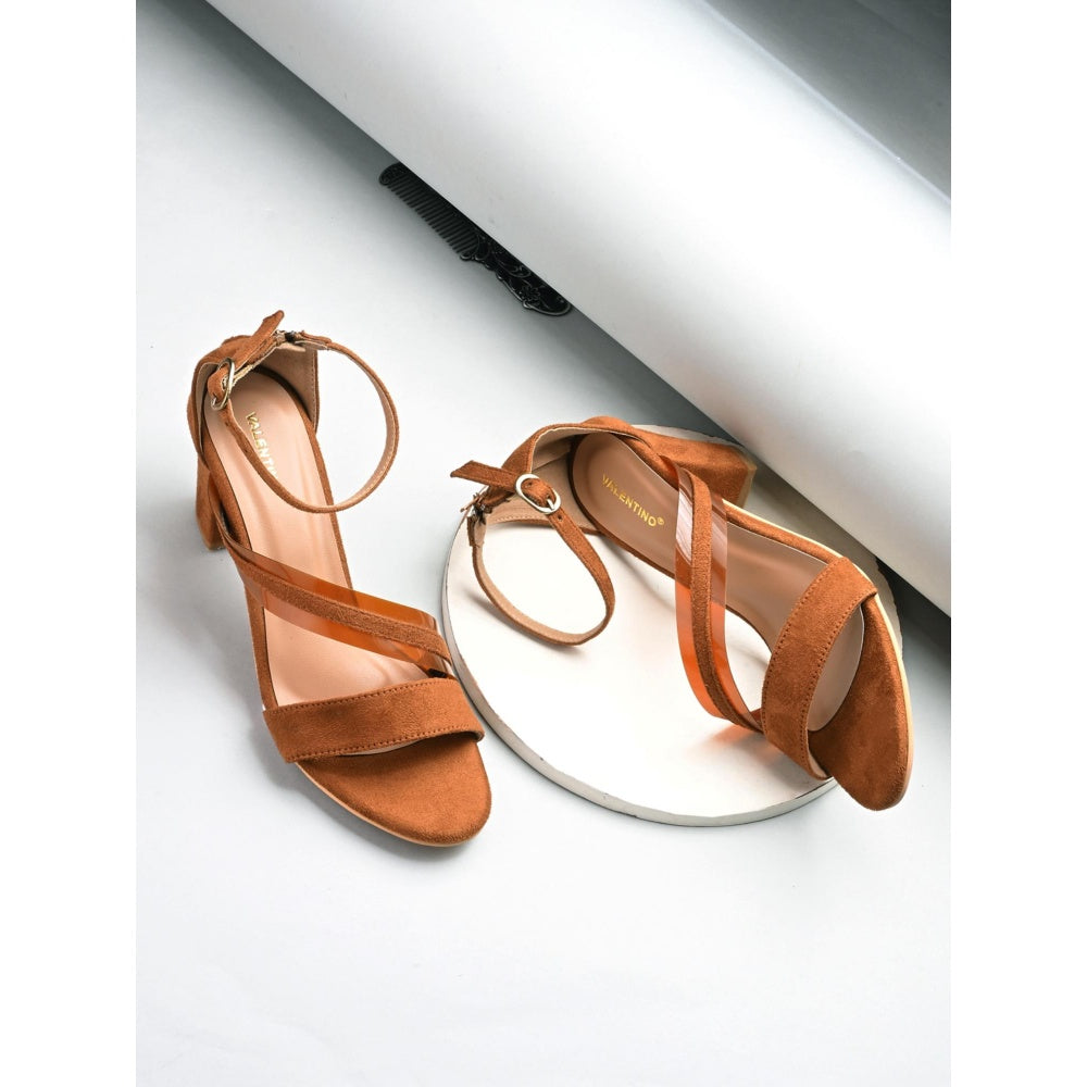 Valentino Women Premium Tan Sandal Heels