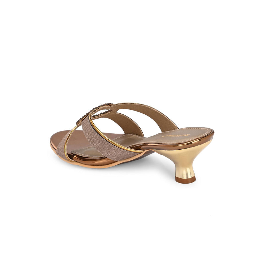Valentino Women Premium Bronze Sandal Heels