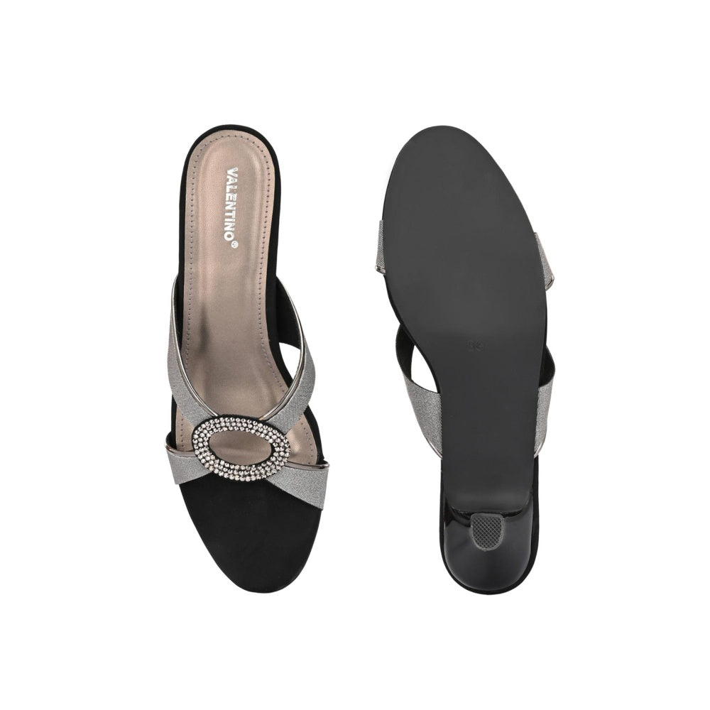 Valentino Women Premium Silver Sandal Heels